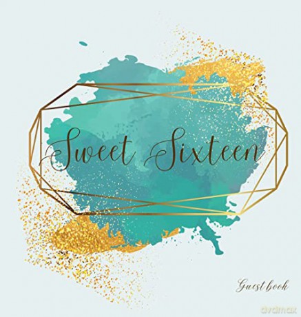 Sweet sixteen guest book, party Guest book, birthday party guest book to sign [KSIĄŻKA]