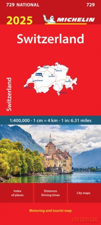 Switzerland 2025 - Michelin National Map 729 [KSIĄŻKA]