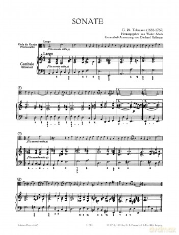 Telemann: Sonata in A minor [KSIĄŻKA]