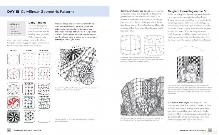 The Beginner's Guide to Zentangle: A Month-Long Course in Creative Drawing for Relaxation, Inspiration, and Fun! [KSIĄŻKA]