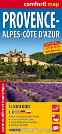 Provence-Alpes-Côte d&rsquoAzur laminowana mapa sa [KSIĄŻKA]