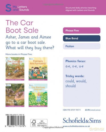The Car Boot Sale: My Letters and Sounds Phase Five Phonics Reader, Blue Book Band: Year 1, Ages 5-7 [KSIĄŻKA]