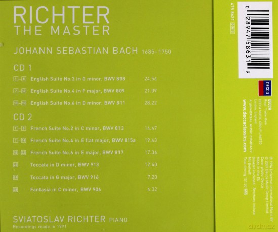 Sviatoslav Richter: Richter - The Master (Bach) [2CD]
