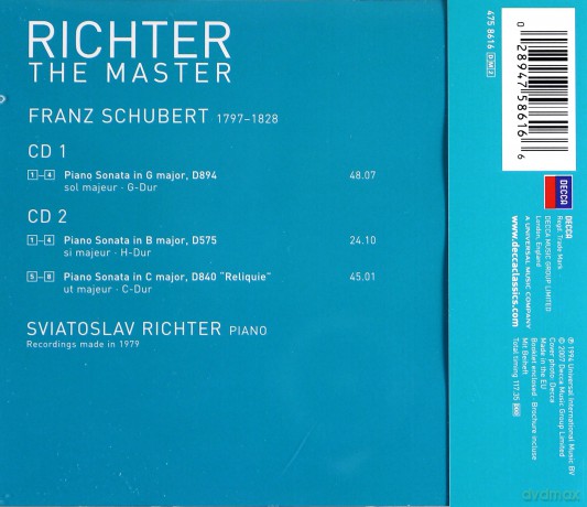 Sviatoslav Richter: Richter - The Master (Schubert) [2CD]
