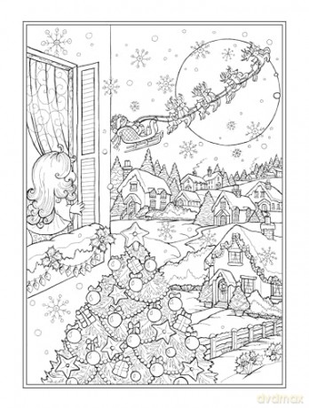 The Night Before Christmas Coloring Book [KSIĄŻKA]