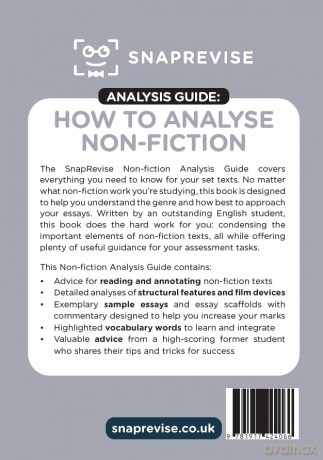 The SnapRevise Analysis Guides: How To Analyse Non-Fiction AQA GCSE English Literature Revision Book | Includes Analyses, Structural Features, Exemplary Sample Essays [KSIĄŻKA]
