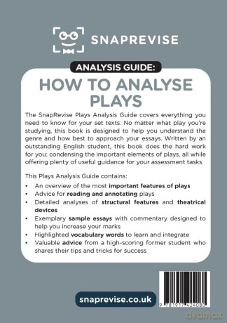 The SnapRevise Analysis Guides: How To Analyse Plays AQA GCSE English Literature Revision Book | Includes Analyses, Structural Features, Exemplary Sample Essays [KSIĄŻKA]