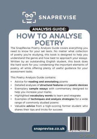 The SnapRevise Analysis Guides: How To Analyse Poetry AQA GCSE English Literature Revision Book | Includes Analyses, Structural Features, Exemplary Sample Essays [KSIĄŻKA]