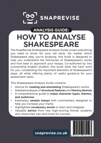 The SnapRevise Analysis Guides: How To Analyse Shakespeare AQA GCSE English Literature Revision Book | Includes Analyses, Structural Features, Exemplary Sample Essays [KSIĄŻKA]