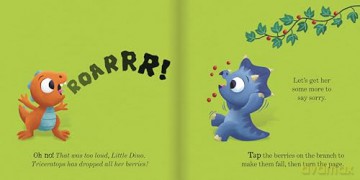 There's a Dinosaur in Your Book: An interactive board book for toddlers [KSIĄŻKA]