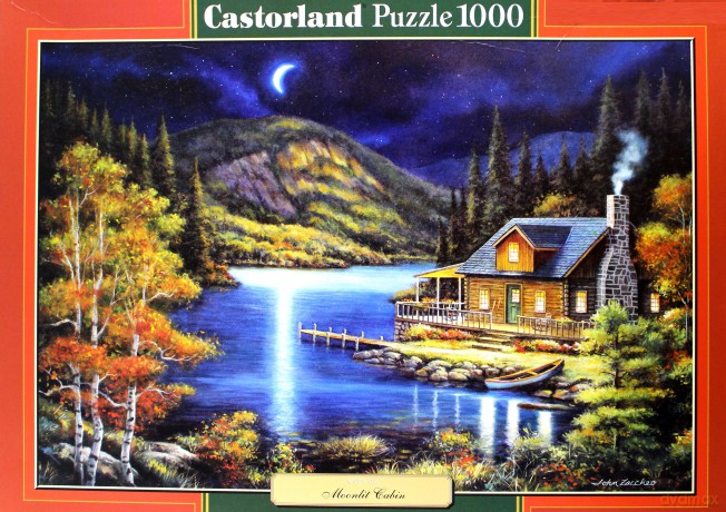 Puzzle 1000 Copy of Moonlit Cabin CASTOR 126710 [PUZZLE]