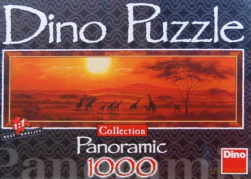 Puzzle 1000 Panoramic Żyrafy DINO [PUZZLE]