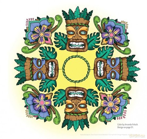 Tropical Island Mandalas Coloring Book: Color Your way through Paradise [KSIĄŻKA]