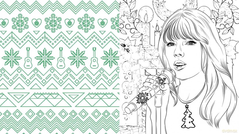 Unofficial Taylor Swift Christmas Coloring Book: More than 100 Pages to Color! [KSIĄŻKA]