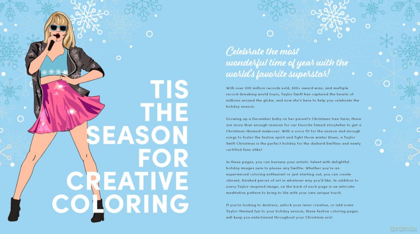 Unofficial Taylor Swift Christmas Coloring Book: More than 100 Pages to Color! [KSIĄŻKA]