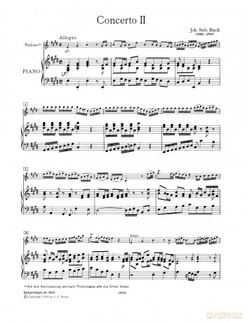 Violin Concerto in E Bwv 1042 [KSIĄŻKA]