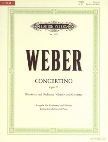 WEBER - Concertino Op.26 en Mib Mayor para Clarinete y Piano [KSIĄŻKA]