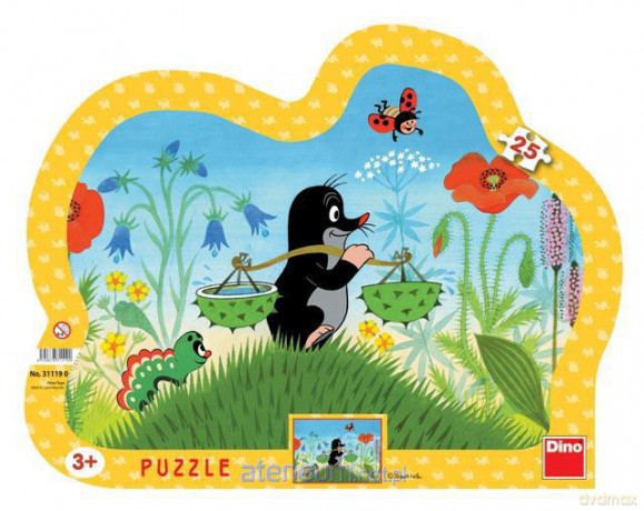 Puzzle 25 Krecik z gąsienicą DINO [PUZZLE]