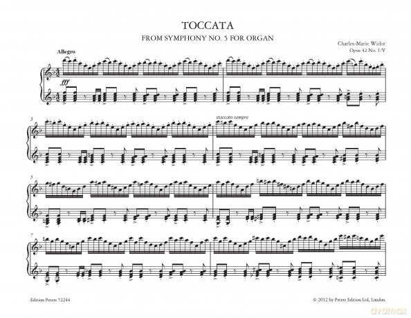 Widor: Toccata for Organ [KSIĄŻKA]