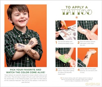 Wild, Wonderful Tattoo Woodland Animals: 60 Temporary Tattoos That Teach [KSIĄŻKA]