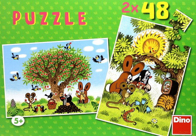 Puzzle 2x48 Krecik i lato DINO [PUZZLE]