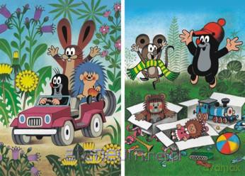 Puzzle 2x48 Krecik i przyjaciele DINO [PUZZLE]