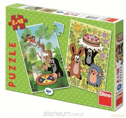 Puzzle 2x48 Krecik i pyszności DINO [PUZZLE]