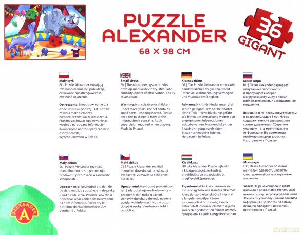 Puzzle 36 - Gigant. Mały cyrk ALEX [PUZZLE]