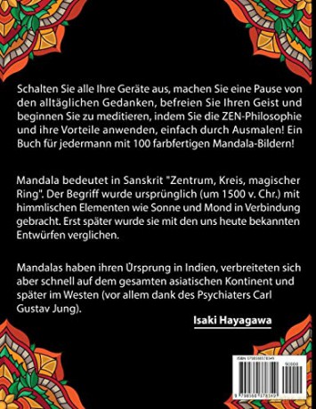 ZEN UND MEDITATIONS MANDALAS Anti-Stress Entspannendes MALBUCH FÜR ERWACHSENE: 100 MANDALA Farbbuch für Meditation und Entspannung und Stressabbau - inspiriert von der Disziplin BUDDHIST e ZEN [KSIĄŻKA]