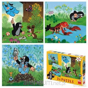 Puzzle 3x55 Krecik i jego spodnie DINO [PUZZLE]
