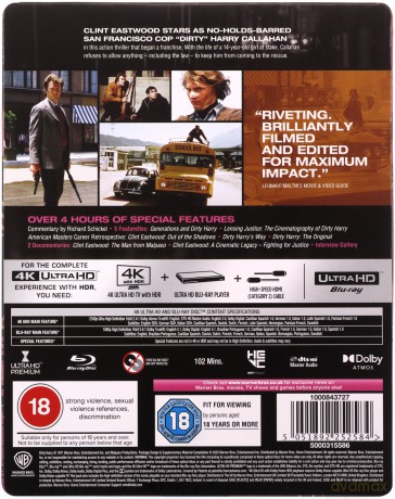 Dirty Harry (Brudny Harry) (steelbook) [Blu-Ray 4K]+[Blu-Ray]