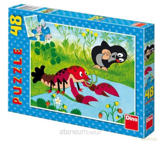 Puzzle 48 Krecik i rak szyją spodnie DINO [PUZZLE]