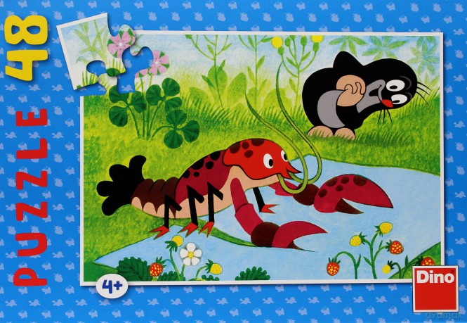 Puzzle 48 Krecik i rak szyją spodnie DINO [PUZZLE]