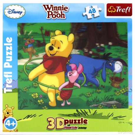 TREFL Puzzle 48 Kubuś i hula hop 3D [PUZZLE]