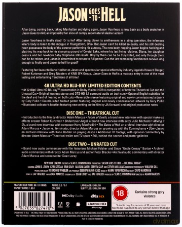 Jason Goes to Hell: The Final Friday (Piątek trzynastego IX: Jason idzie do piekła) (Limited) [Blu-Ray 4K]+[Blu-Ray]