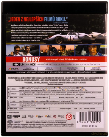 Le Mans '66 (Ford v Ferrari) [Blu-Ray 4K]+[2xBlu-Ray]