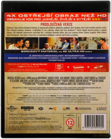 Spartakus (Spartacus) [Blu-Ray 4K]