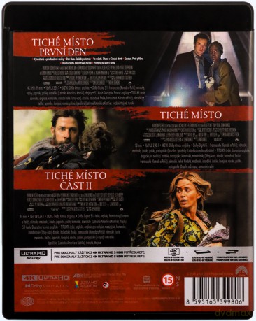 Ciche miejsce 1-3 (A Quiet Place 1-3) [Blu-Ray 4K]+[3xBlu-Ray]