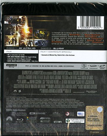Transformers: Revenge of the Fallen (Transformers: Zemsta upadłych) [Blu-Ray 4K]+[Blu-Ray]