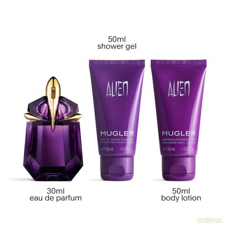 Alien - woda perfumowana 30 ml + sprchov gel 50 ml + tlov mlko 50 ml