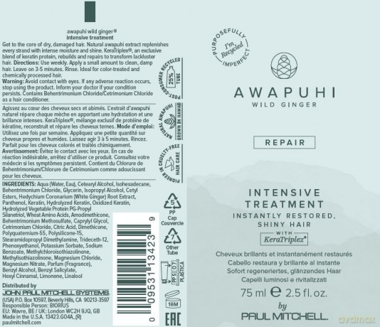 Awapuhi Intensive Strengthening Hair Care Intensive Treatment - Volume: 75 ml