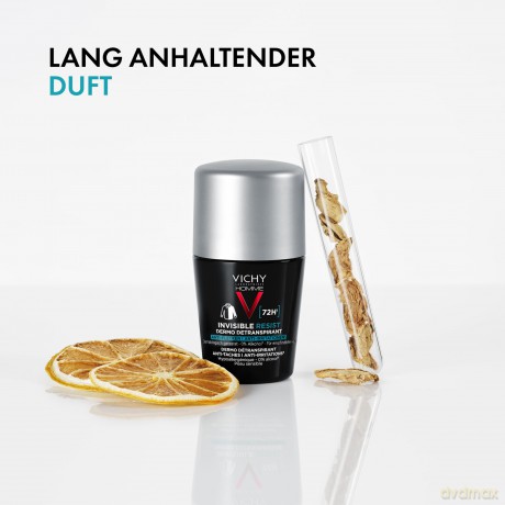 Ball deperspirant Homme Invisible Resist 72H Dermo Detranspirant 50 ml