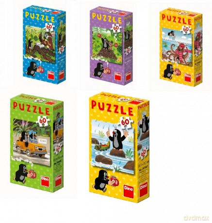 Puzzle 60 Krecik uzdrowił myszkę MIX x6 DINO [PUZZLE]