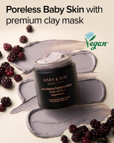 Brightening face mask Blackberry Complex Glow Wash Off Pack 125 g