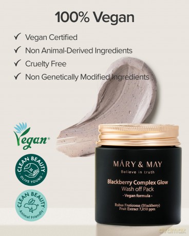 Brightening face mask Blackberry Complex Glow Wash Off Pack 125 g