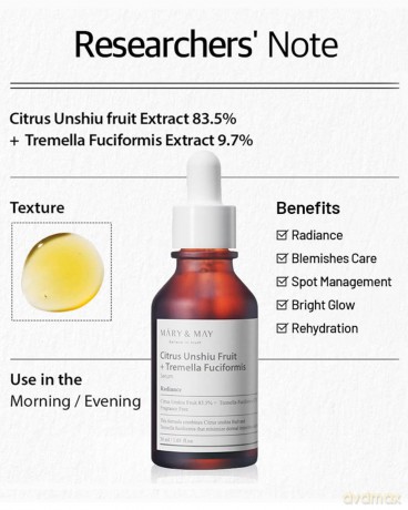 Brightening skin serum Citrus Unshiu + Tremella Fuciformis Serum 30 ml