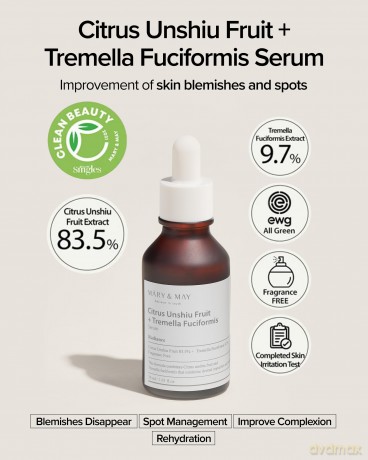Brightening skin serum Citrus Unshiu + Tremella Fuciformis Serum 30 ml
