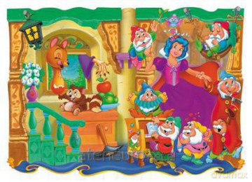 Puzzle 60 maxi - Śnieżka i krasnoludki AXEL [PUZZLE]