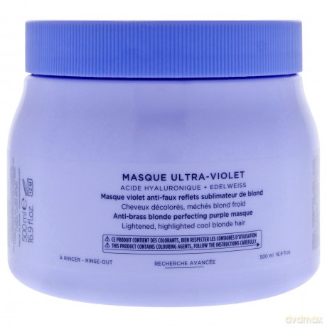 Care mask for cool shades of blond hair Blond Absolu Ultra Violet Mask - Volume: 500 ml