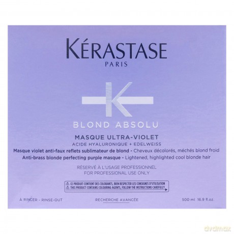 Care mask for cool shades of blond hair Blond Absolu Ultra Violet Mask - Volume: 500 ml